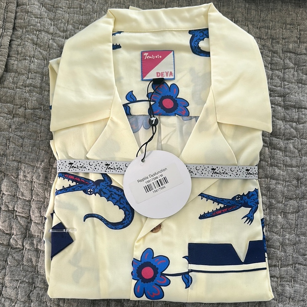 Tombolo Yellow Reptile Dsyfunction Print Shirt